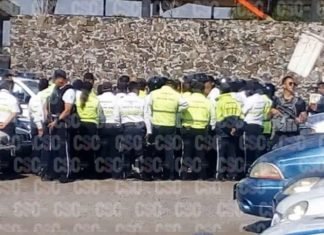 Elementos de tránsito se reúnen con el Secretario de Seguridad tras ataques recientes
