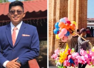 ¡Lo logró! Joven se gradúa y se titula vendiendo globos; se vuelve viral