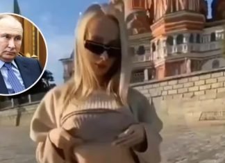 Rusia ordenó la captura de la estrella ucraniana de OnlyFans que posó en topless en la Plaza Roja