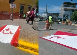 Cambian a rojo terracota símbolo internacional de accesibilidad