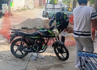 Afirma Jumapa que obra donde cayó motociclista estaba señalizada