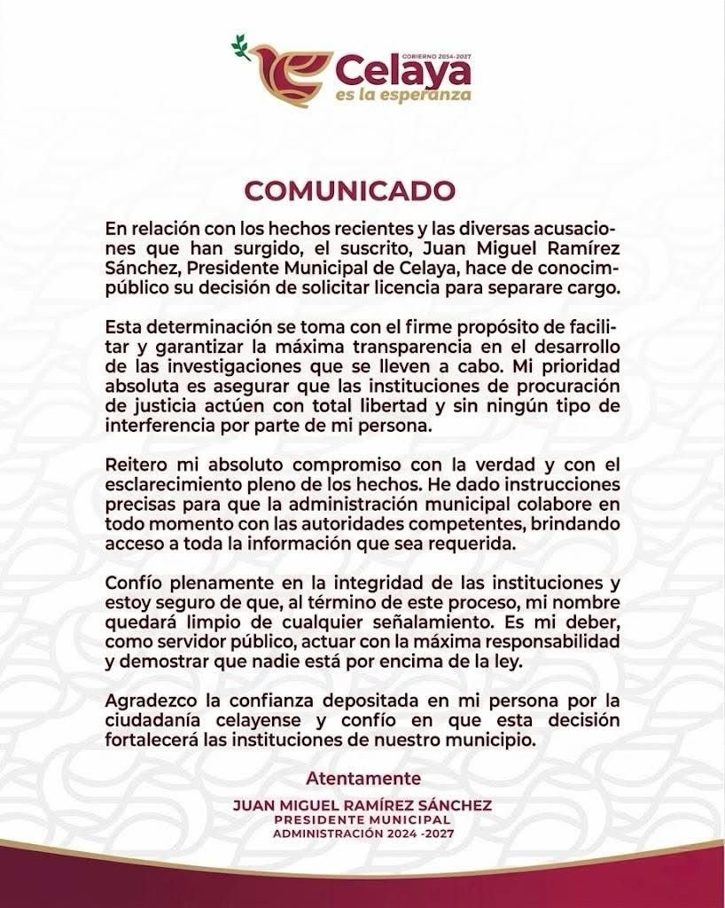 Falso comunicado