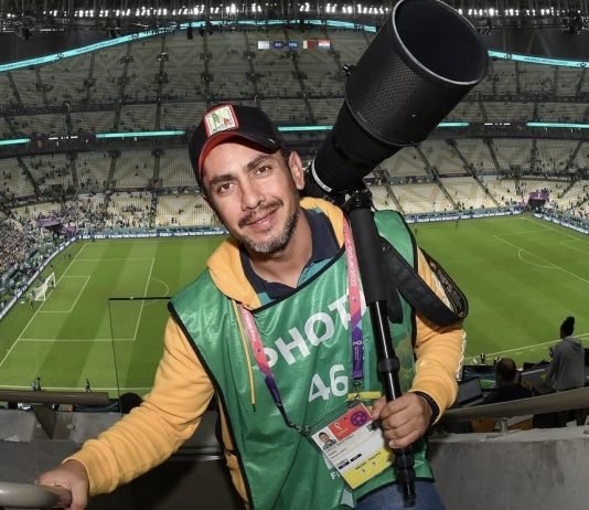 Isaac Ortíz, fotógrafo Celayense que cubre el Mundial de Fútbol