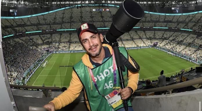 Isaac Ortíz, fotógrafo Celayense que cubre el Mundial de Fútbol