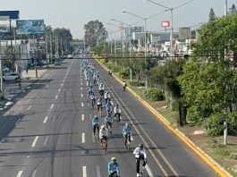 Con saldo blanco salen de Celaya 6 mil ciclistas peregrinos